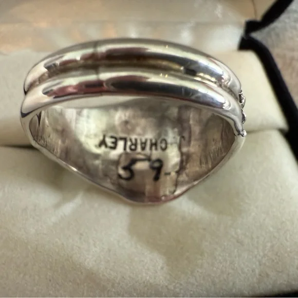 Turquoise Silver Women's Ring. Size 12. - Picture 2 of 4